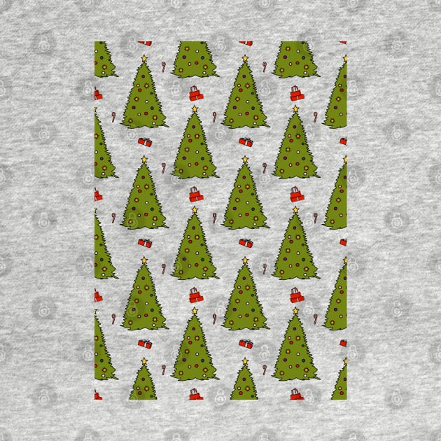Christmas Trees Pattern by ellenhenryart